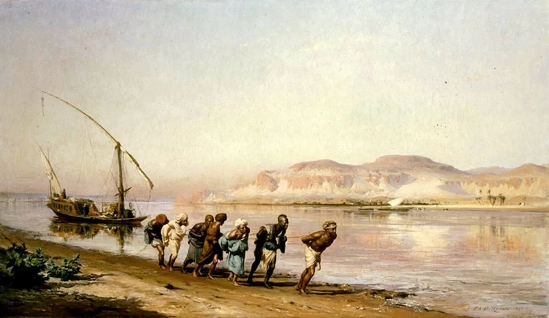 Scena di rimorchio sul Nilo